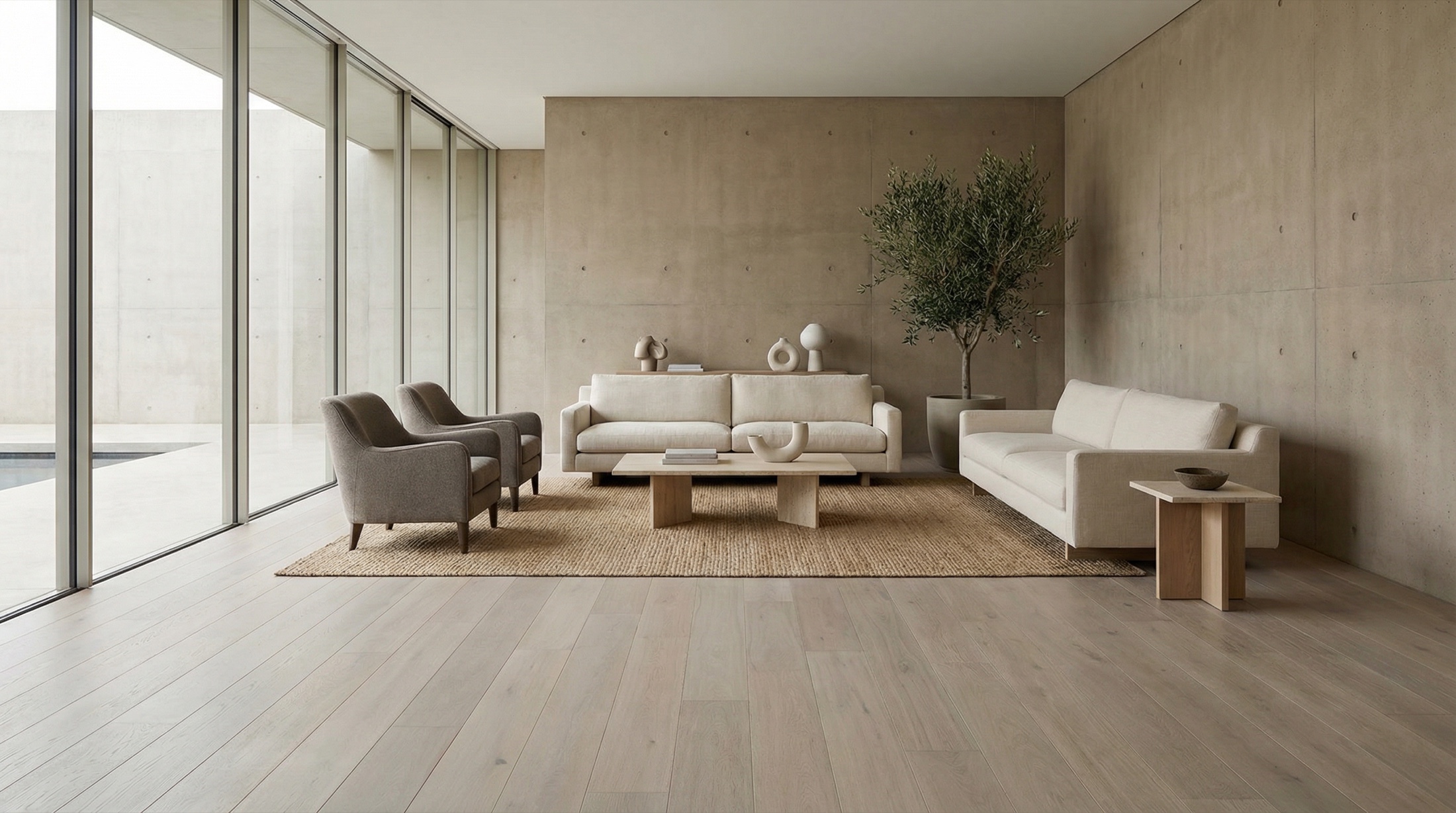 Luxury living room with Maison Oak European oak flooring